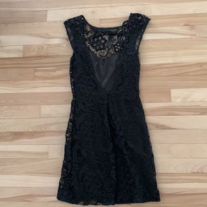 Lipsy Dress black lace x small great condition